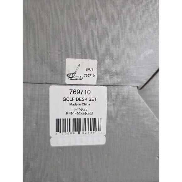 THINGS REMEMBERED FATHERS DAY GIFT  SET GOLF CLUB Clock Pen Business Card Rack - Picture 6 of 15